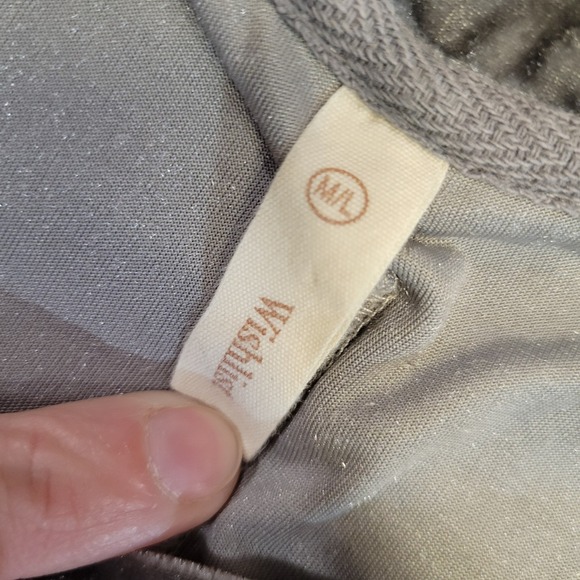 Wishlist Womens Grey Velvet Relaxed Cuffed Sleeve Top T5031KS Size M/L - Picture 5 of 8